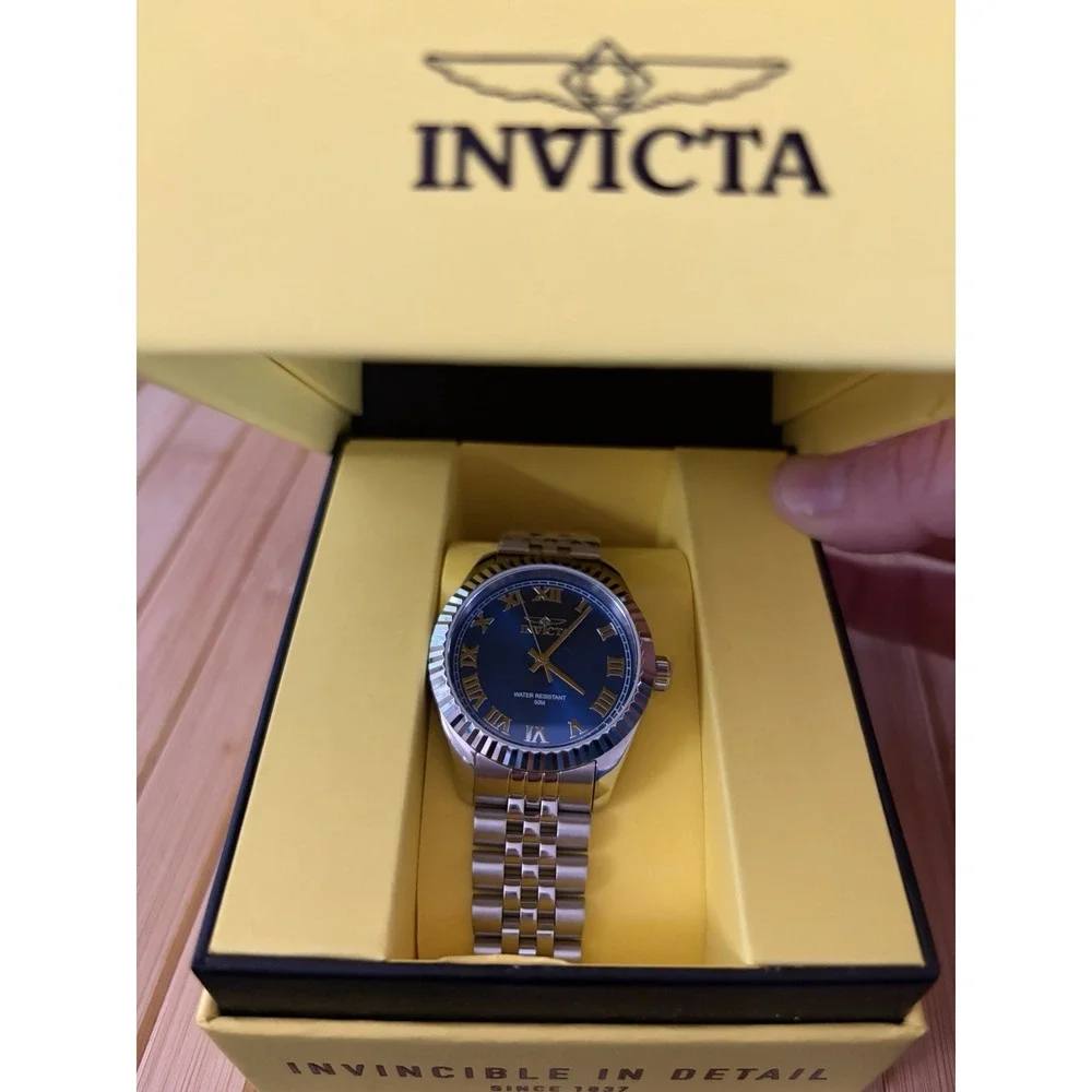 Invicta Women's Windsor Watch, Blue Dial With  Silver Tone Band, 36mm Steel